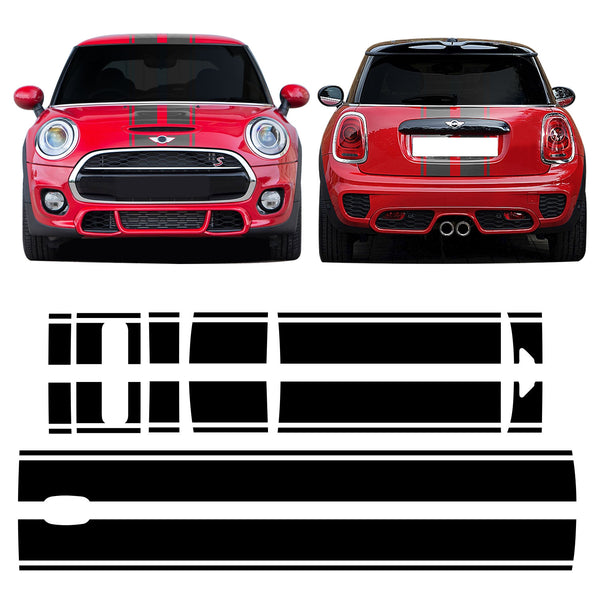 Full Over The Top Stripe Kit Exact Fit Air Release Vinyl Fits Mini Cooper S F56
