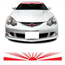 Rising Sun Line Fade JDM Drift Modified Car Windscreen Sunstrip Sticker Banner