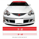 Turbo Kanji JDM Sunstrip Japanese Race Drift Car Windscreen Banner Vinyl Sticker