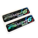 Powered By Straight 6 B58 Chrome Domed Gel Decal Sticker Fits BMW M140i M240i