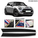Two Colour Bonnet Stripes Decals Fits Mini Cooper F56 F55 Bubble Free Exact Fit