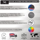 Exact Fit Black/White Two Colour Bonnet Stripes Fits Mini Cooper S R53