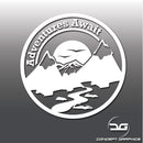 Adventure Await Novelty Car Caravan Motorhome Vinyl Decal Sticker