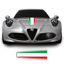 Alfa Romao 4C 2013 Onwards Italian Flag Bonnet Racing Stripe Vinyl Decal Sticker Graphic