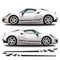 checkered flag Side Stripes Graphics Fits Alfa Romeo 4c Vinyl Decals Stickers