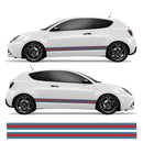 Lower Full Colour Racing Side Stripe Kit Fit Alfa Romeo Mito Vinyl Decal Sticker Martini