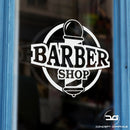 Barber Shop Pole Personalised Vinyl Decal Sticker Window Example