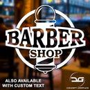 Barber Shop Pole Personalised Vinyl Decal Sticker Window Wall Door Sign