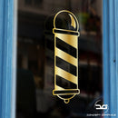 2x Barber Shop Hair Salon Poles Vinyl Decal Window, Wall, Door Sticker Signs