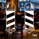 2x Barber Shop Hair Salon Poles Vinyl Decal Sticker Signs