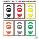 Beards Barber Shop Wall Art Window Vinyl Decal Sticker Sign Colours Available
