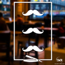 Moustache Barber Shop Wall Art Window Vinyl Decal Sticker Sign