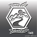 Born For Adventure Camping Car Vinyl Decal Sticker Ideal for Volkswagen Transporters