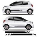 Chequered Citroen C1 Half Lower Racing Stripe