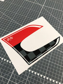 Chequered Flag Side Trim Badge Sticker Inlays For Mini Cooper F56 JCW One