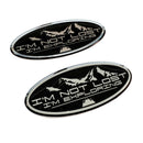 2x I'm Not Lost I'm Exploring Funny Chrome 3D Domed Gel Badge Stickers