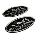 2x Explorer Edition Adventure Chrome 3D Domed Gel Badges