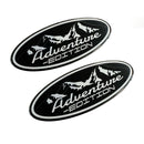 2x Adventure Edition Car Caravan Camper Van Transporter Chrome 3D Domed Gel Badges