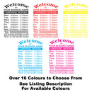 Classic Personalised Opening Hours Vinyl Window/Wall Sign