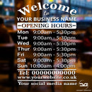 Classic Personalised Opening Hours Vinyl Window/Wall Sign