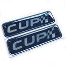 up Race Flag Chrome 3D Domed Gel Decal Sticker Car Badges Fits Renault VW