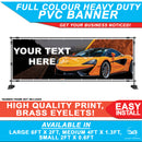 motor trade sales custom text banner sign advertising