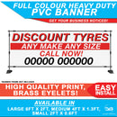 tyre shop personalised sign pvc banner