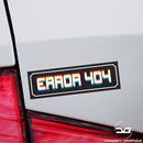 Error 404 Funny 8 Bit Car Window Bumper Vinyl Decal Slap Sticker