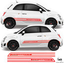 Fiat 500 Abarth 2008 Onwards Performante Italian Flag Side Stripe Vinyl Decal Sticker Graphics
