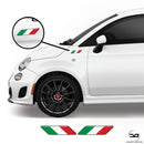Fiat 500 595 695 Abarth 2008 Onwards Scorpion Italian Flag Side Wing Stripe Vinyl Decal Stickers