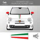 Fiat 500 Abarth Italian Flag Bonnet Racing Stripe Vinyl Decal Sticker Graphic
