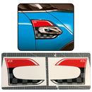 Chequered Flag Side Trim Badge Sticker Inlays For Mini Cooper F56