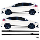 Ford Focus Mk3 Side Racing Stripe Vinyl Stickers