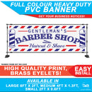 Mans Gentleman's Barber Shop Haircut Sign Banner
