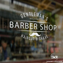 Gentleman's Barber Shop Window Wall Vinyl Decal Sticker Sign