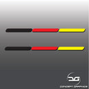2x Germany Flag Stripe Euro DUB Car Vinyl Decal Stickers