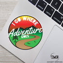 I Go Where Adventure Goes Laptop Macbook Funny Vinyl Decal Sticker