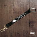I Love My Car Mini Lanyard Keyring