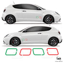 Alfa Romeo Mito Italian Flag Squares stripes