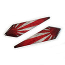 JDM Rising Sun JDM Rustic Flag Car Wing 3D Domed Gel Decal Sticker Badges