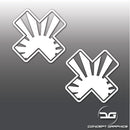 2x Funny JDM Rising Sun Plasters Car Vinyl Decal Stickers