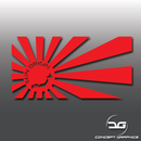 JDM Rising Sun Origin Map Vinyl Decal Sticker