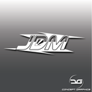 JDM Thunder Bolt Rising Sun Vinyl Decal Sticker