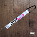 Just Send It Funny JDM Car Mini Lanyard Keyring Pink