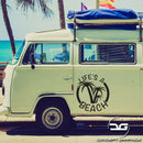 Life's a Beach Funny Camper Van Vinyl Decal Sticker