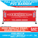 Barber PVC Banner Sign Business Custom Name Tel
