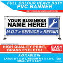 business name banner sign workshop mot