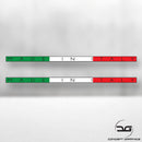 2x Made in Italy Italian Flag Stripe Car Vinyl Decal Sticker