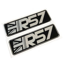 R57 Mini Cooper One Convertible Union Jack Car Chrome 3D Domed Gel Decal Badge Wing Emblem Fits Mini Cooper