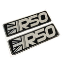 R50 Mini Cooper One Union Jack Car Chrome 3D Domed Gel Decal Badge Wing Emblem Fits Mini Cooper
